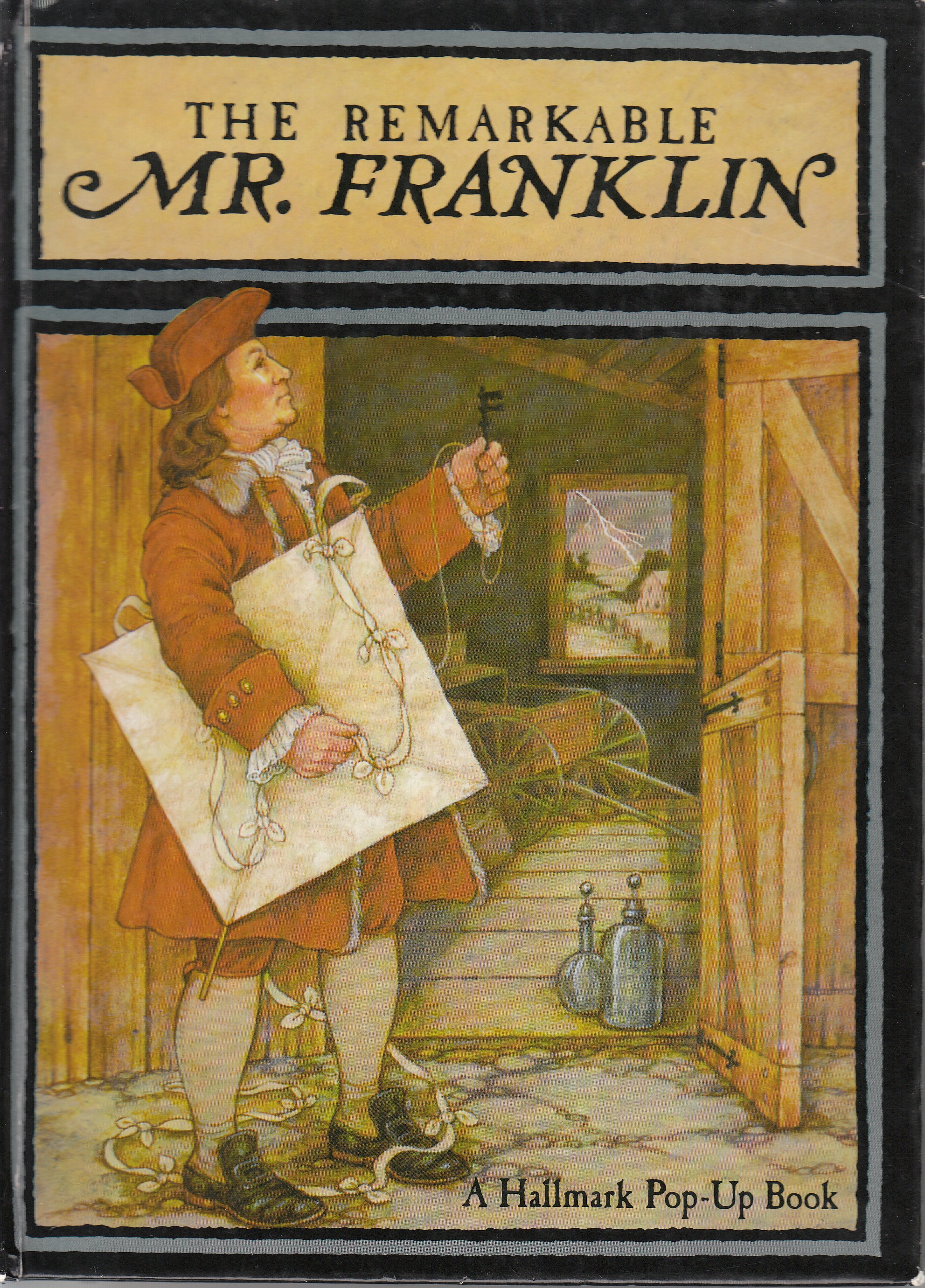 ben franklin with kite